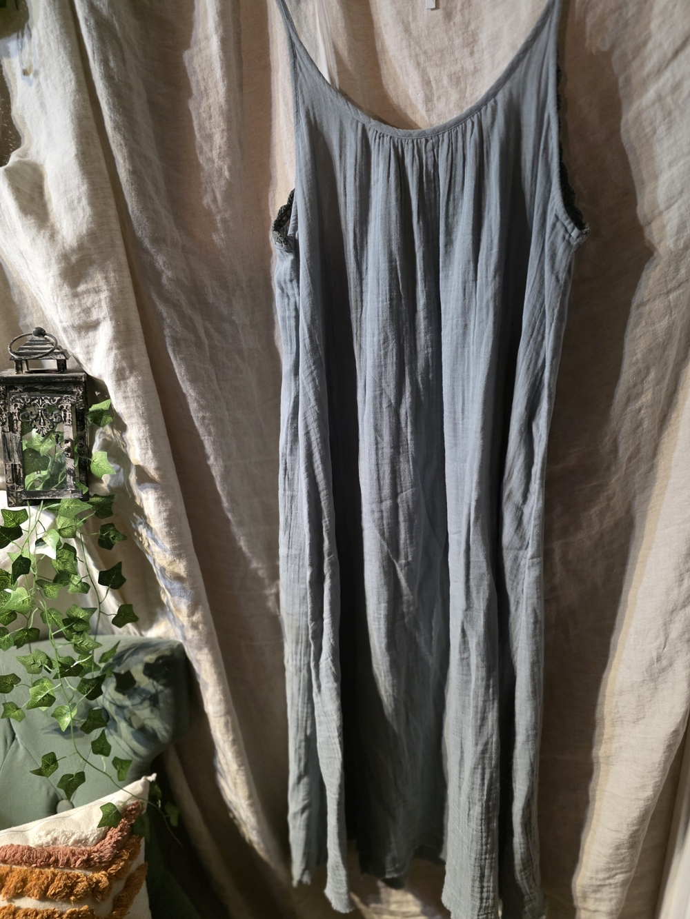 Boho Organic Cotton Gauze Maxi Dress - Picture 5 of 5